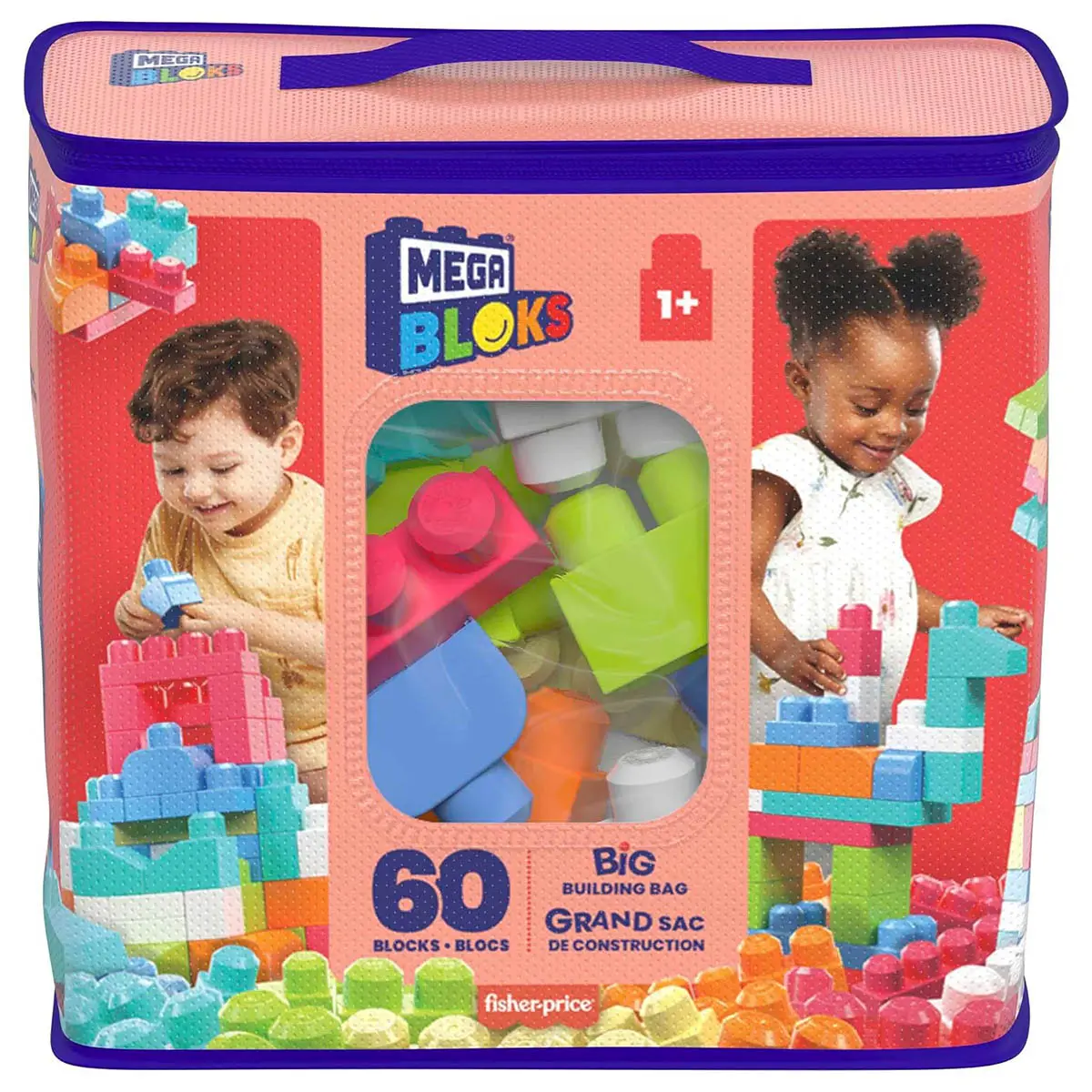 Fisher-Price Mega Bloks First Builders Big Building Bag 60 Pieces 1