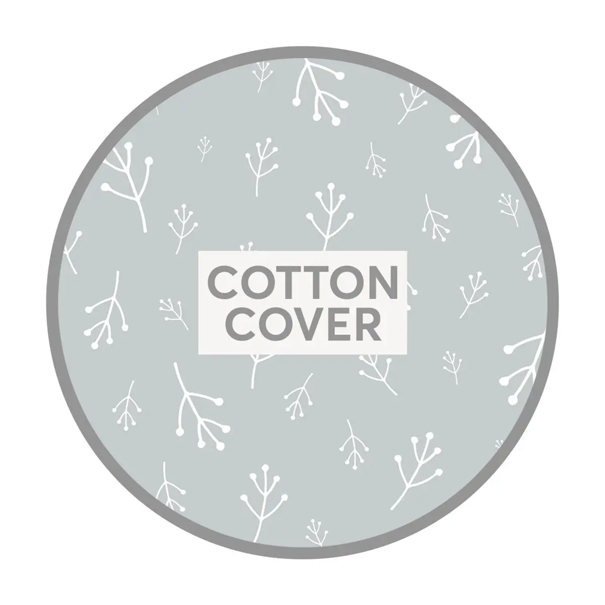 Dream Genii Floral Grey Cotton Cover 2