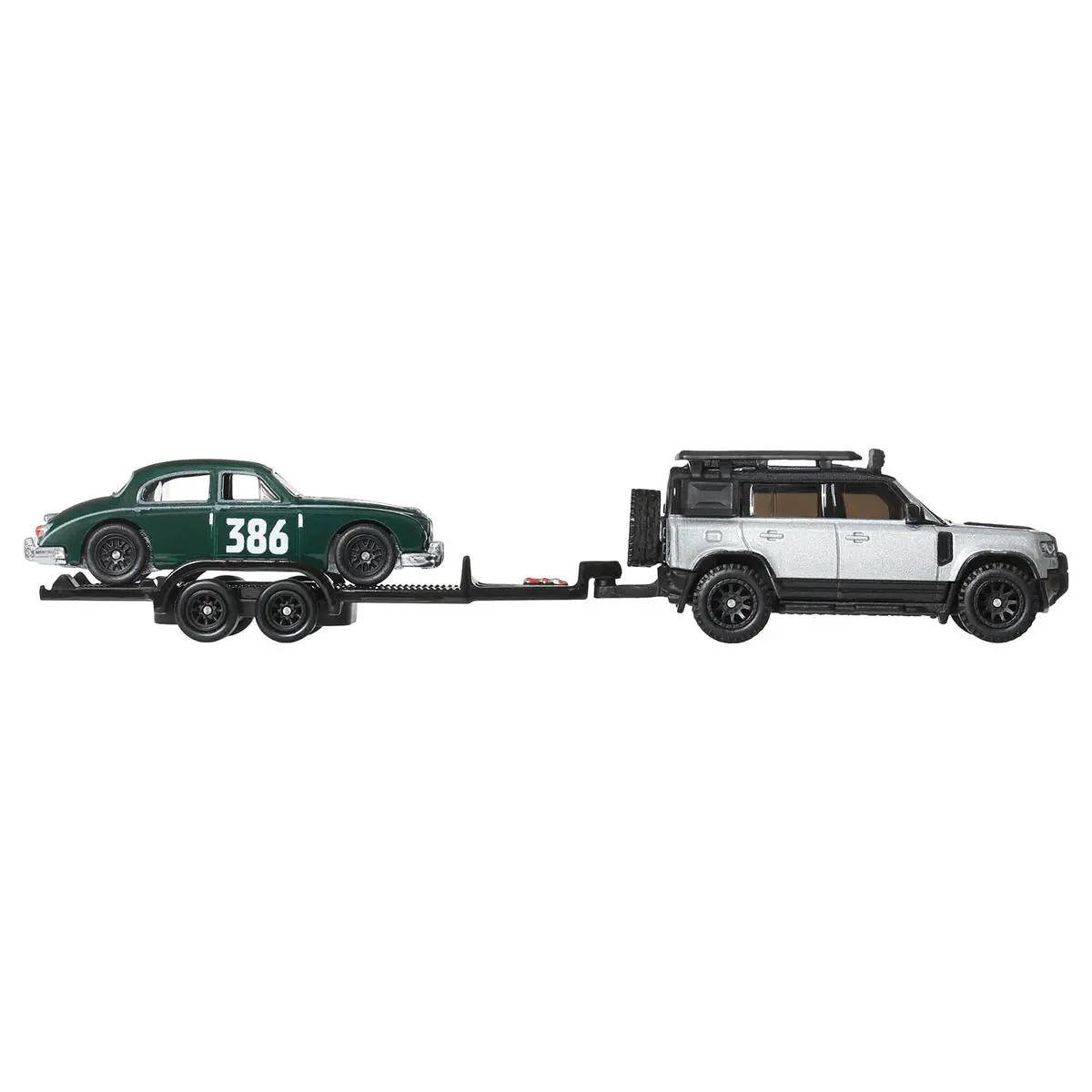 Hot Wheels Car Culture Team Transport: Jaguar Mk1 And 2023 Land Rover Defender 110 1:64 Cars 2