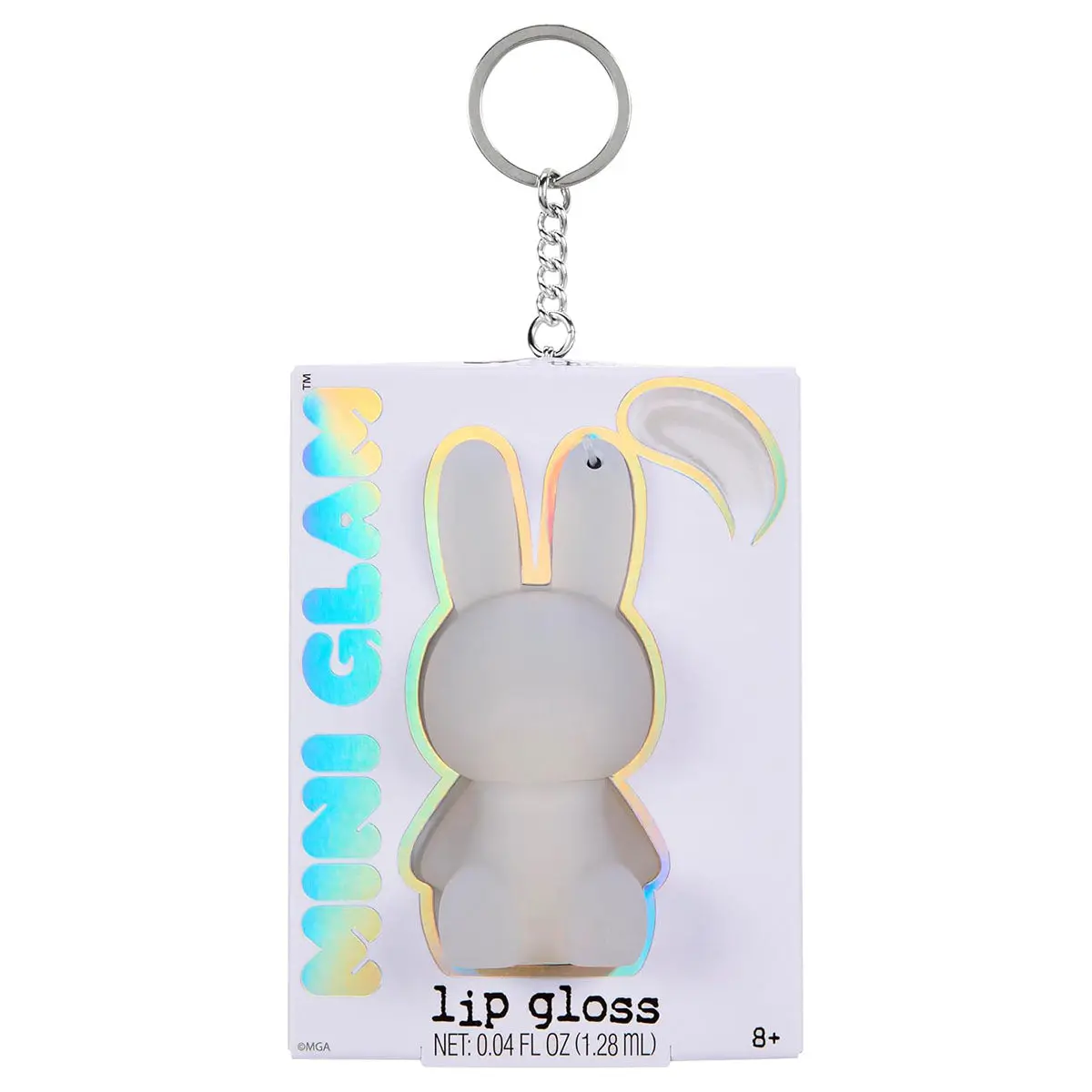 Mini Glam Bunny Lip Gloss See It Through Keychain 1