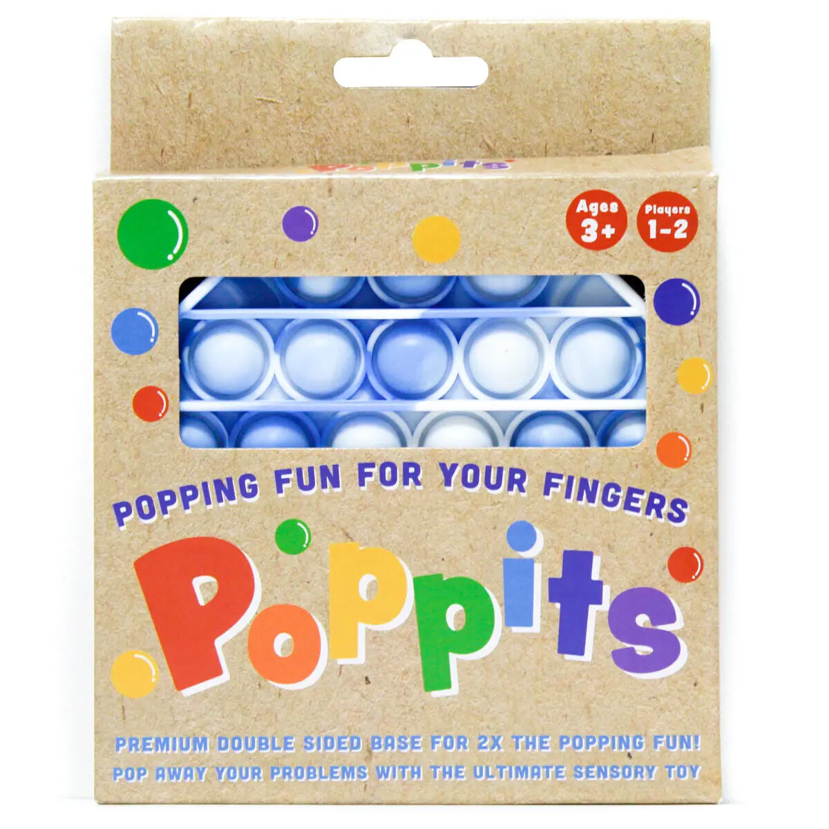 Poppits Blue Tie Dye Octagon Fidget Toy 1