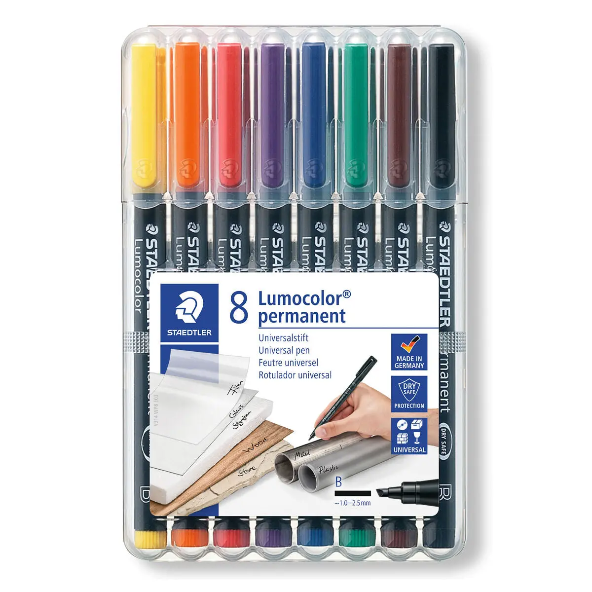 Staedtler Lumocolor Permanent Universal Broad Line Pens Pack Of 8 1