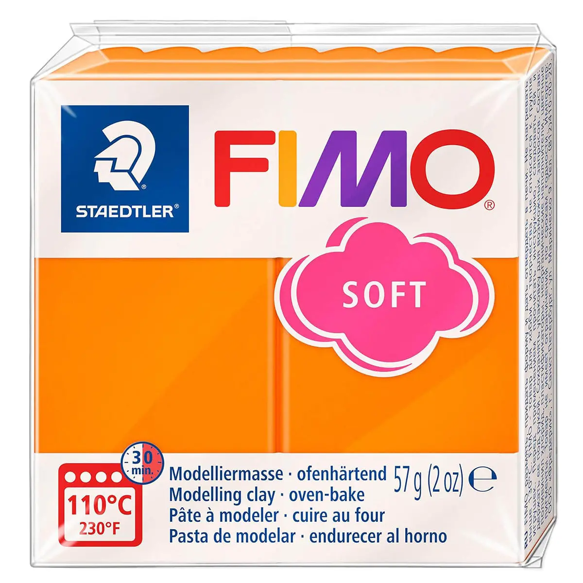 Staedtler Fimo Soft Tangerine Oven-Bake Modelling Clay 57G 1