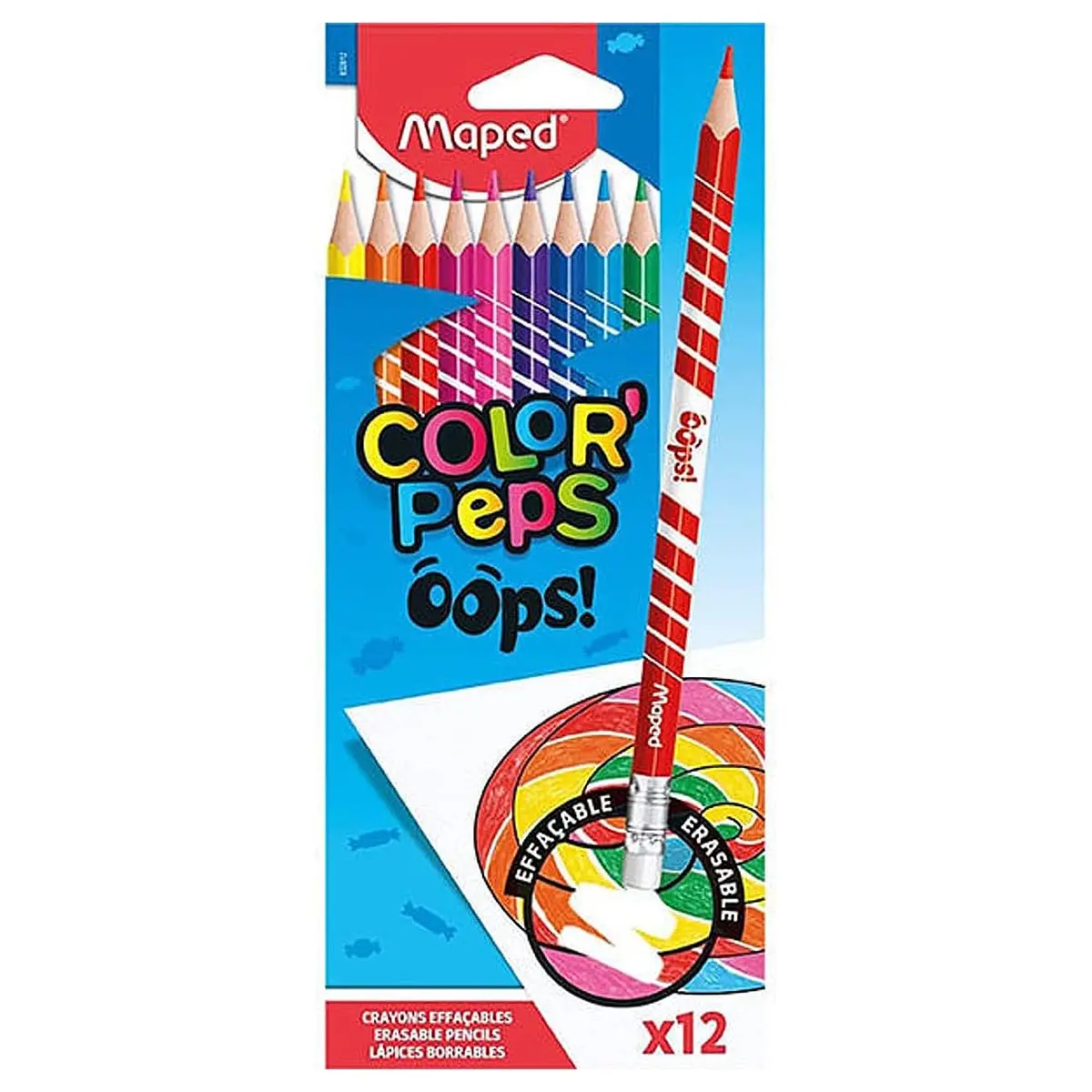 Maped Color'peps Oops! Erasable Colouring Pencils (12 Pack) 1
