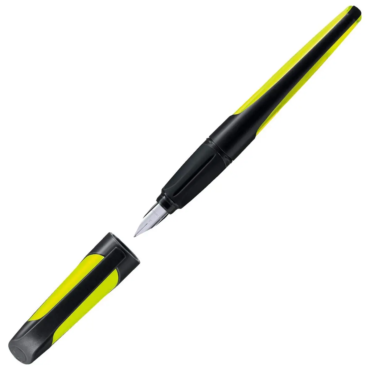 Stabilo Easybuddy Ergonomic Refillable School Fountain Pen 'L' Nib Black/Lime Left Handed Grip 2
