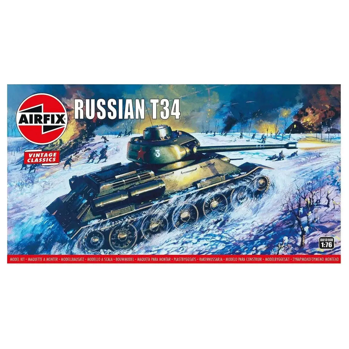 Airfix Russian T34 Tank Model Kit 1