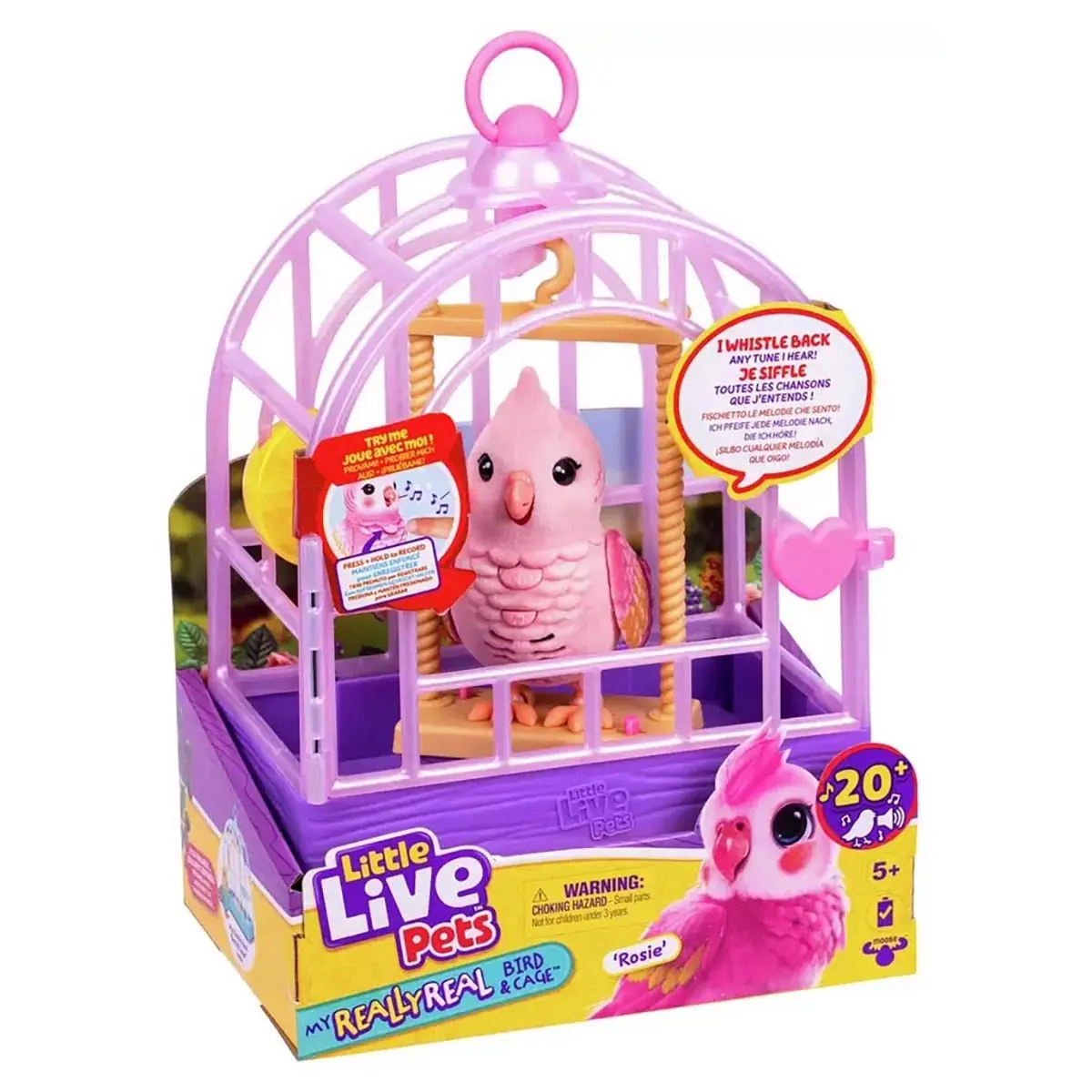 Little Live Pets My Really Real Bird & Cage - Rosie The Cockatiel Interactive Pet 1