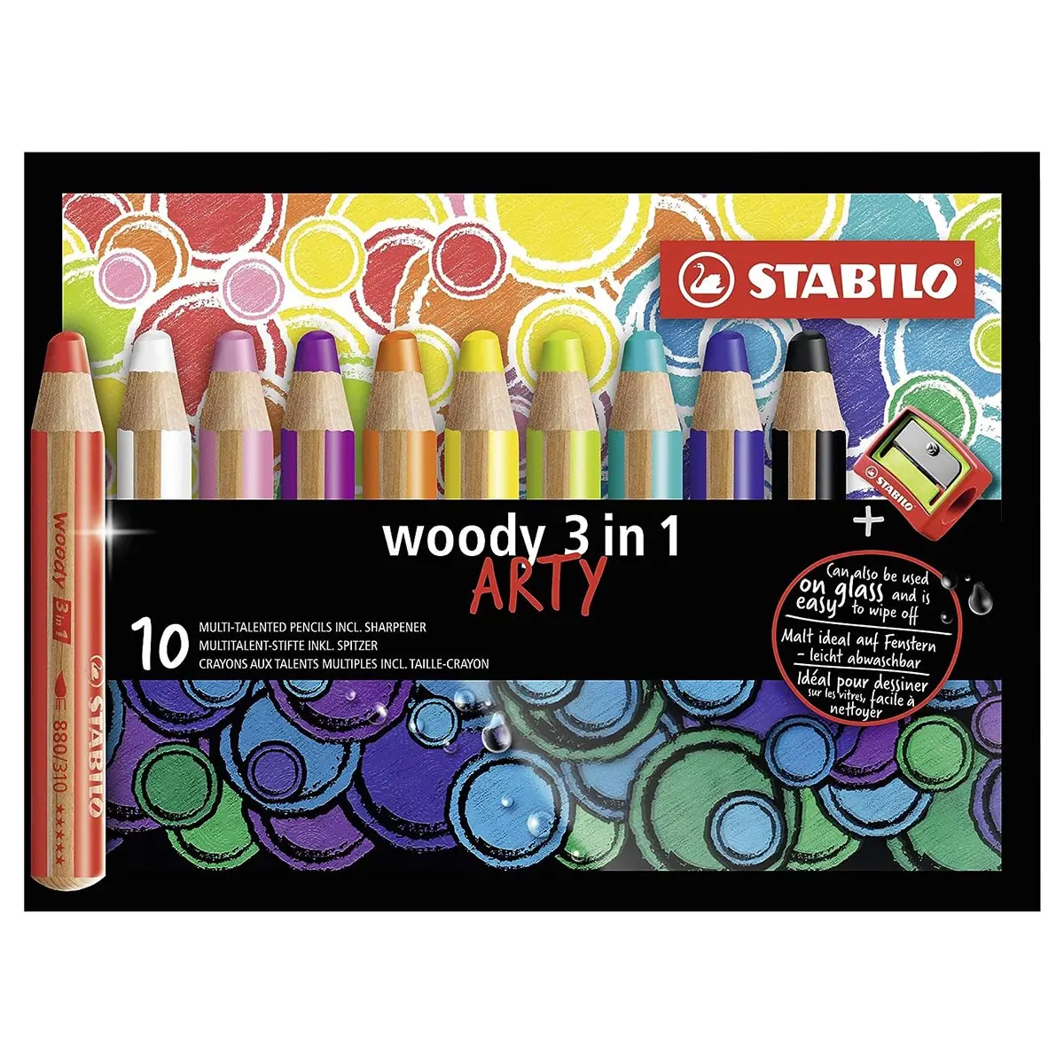 Stabilo Woody 3 In 1 Arty Multi-Talented Pencils (10 Pack) 1
