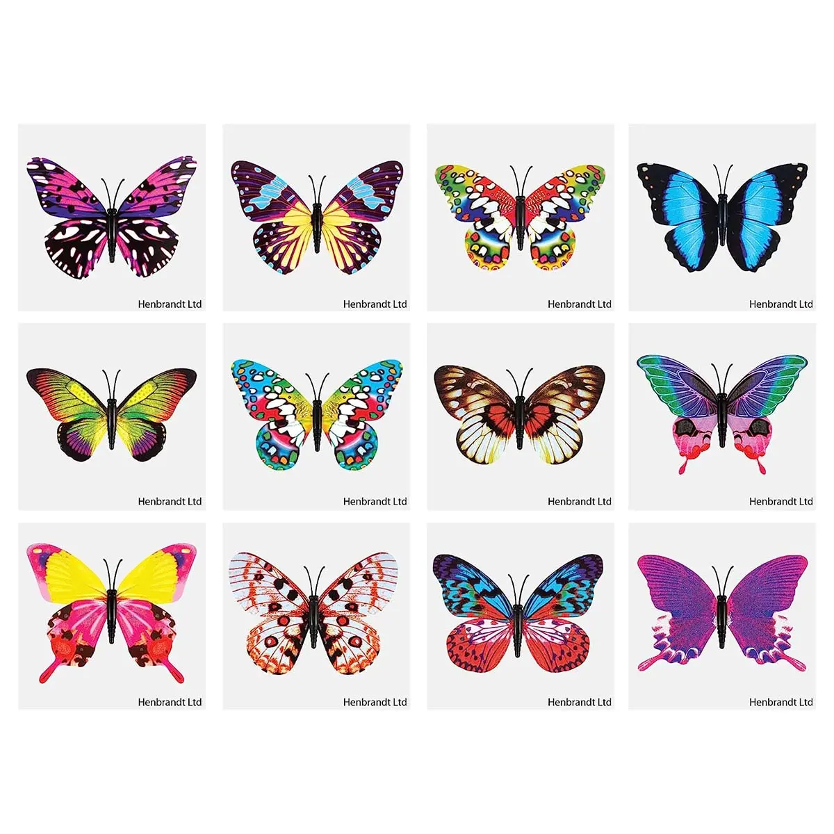 Henbrandt Mini Butterfly Temporary Tattoos 1