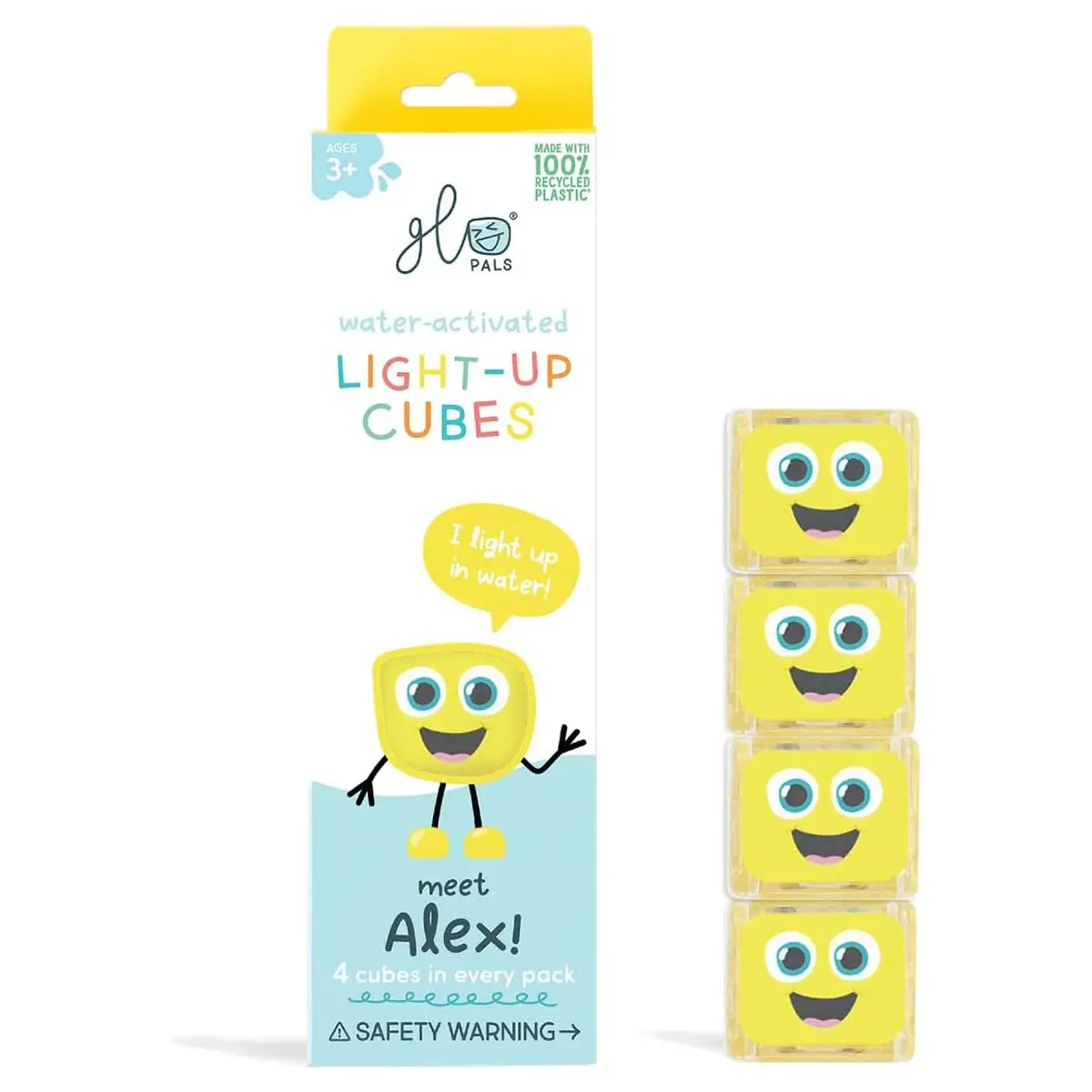 Glo Pals Water-Activated Light-Up Cubes Alex (4 Pack) 1