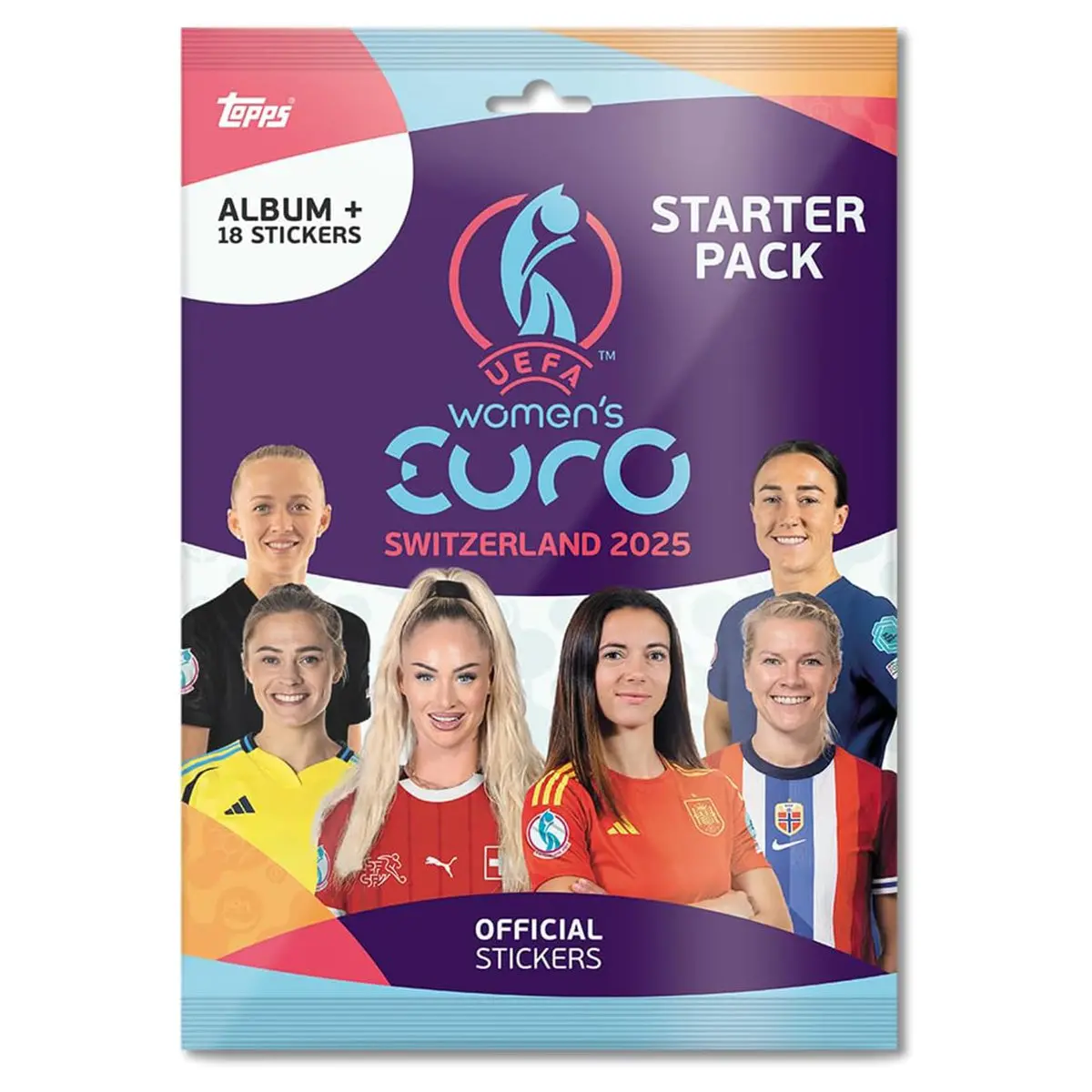 Topps Uefa Women's Euro Switzerland-2025 Sticker Collection Sarter Pack 1