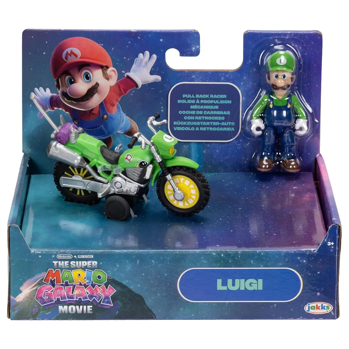 The Super Mario Galaxy Movie: Luigi With Pull Back Racer Set 1