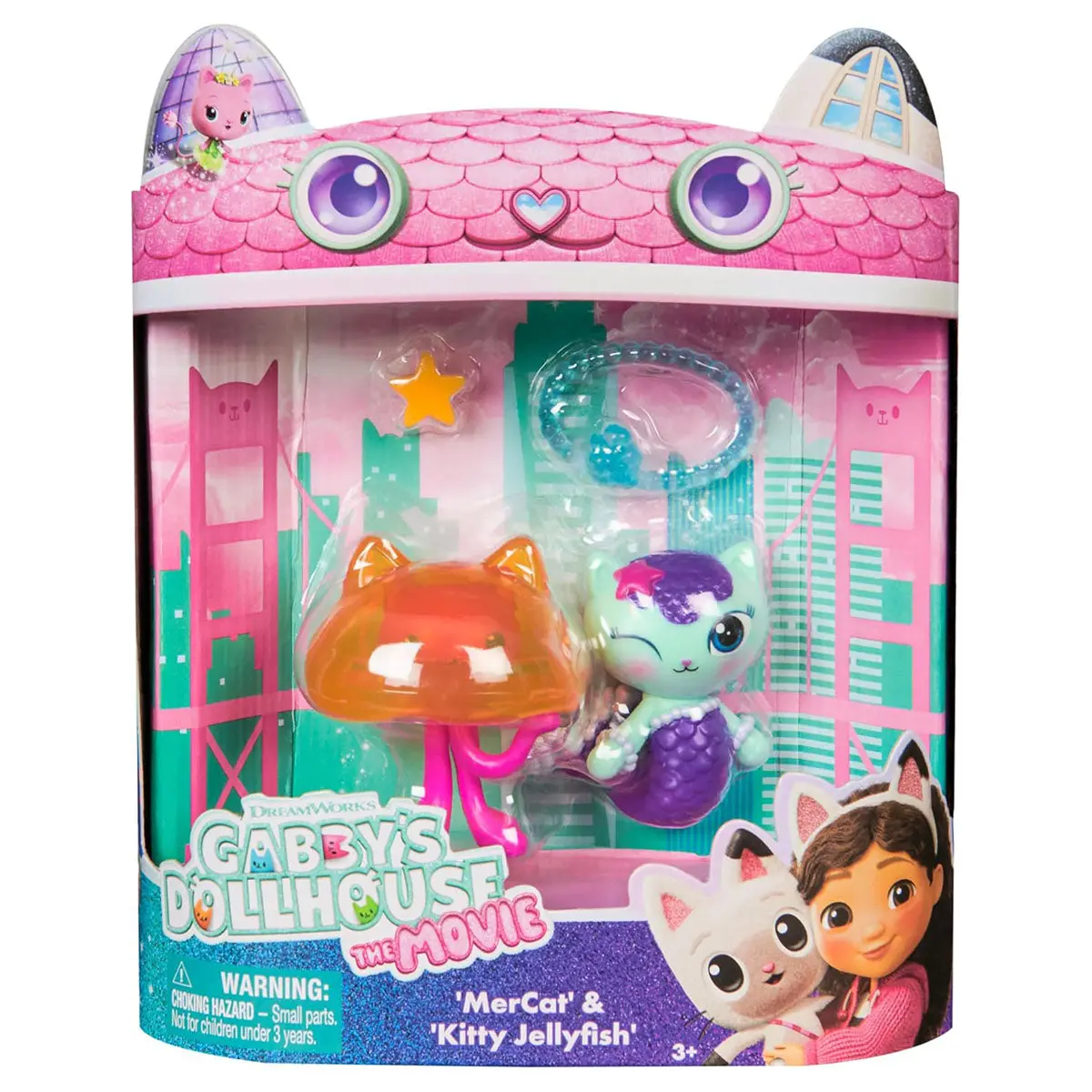 Gabby's Dollhouse: The Movie: Mercat & Kitty Jellyfish Figures (2 Pack) 1