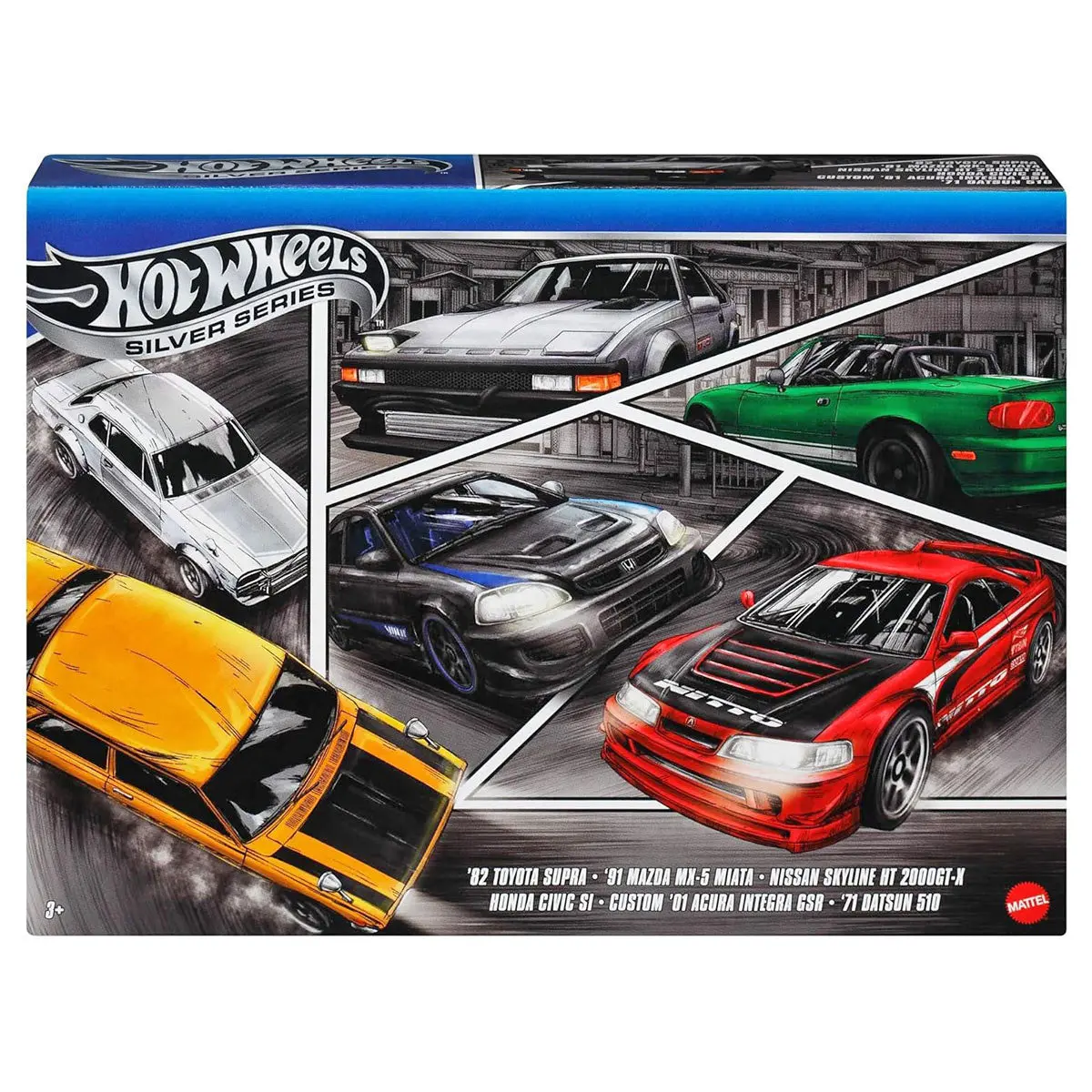 Hot Wheels Silver Series: Streets Of Japan Cars (6 Pack) 1