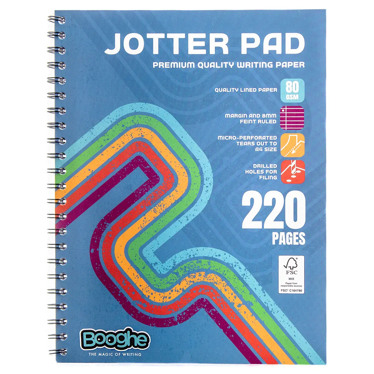 Booghe A4 Lined Jotter Pad (220 Pages) 1