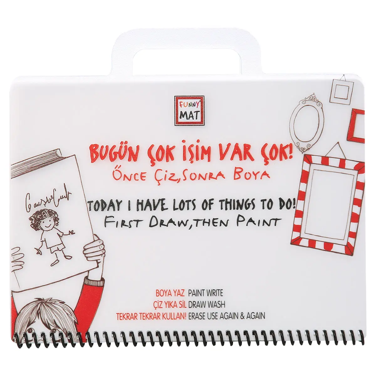 Funny Mat Today I Have Lost Of Things To Do! Washable Colouring Book 1