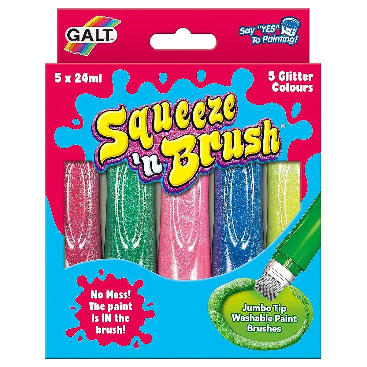 Galt Squeeze 'N Brush 5 Glitter Colours (5 Pack) 1