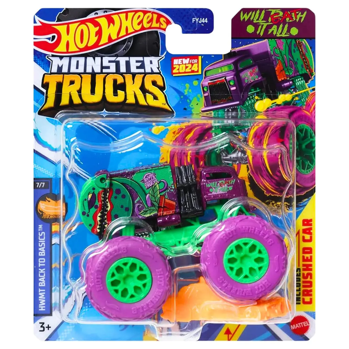 Hot Wheels Monster Trucks Will Eat It All 1:64 Truck (7/7) 1