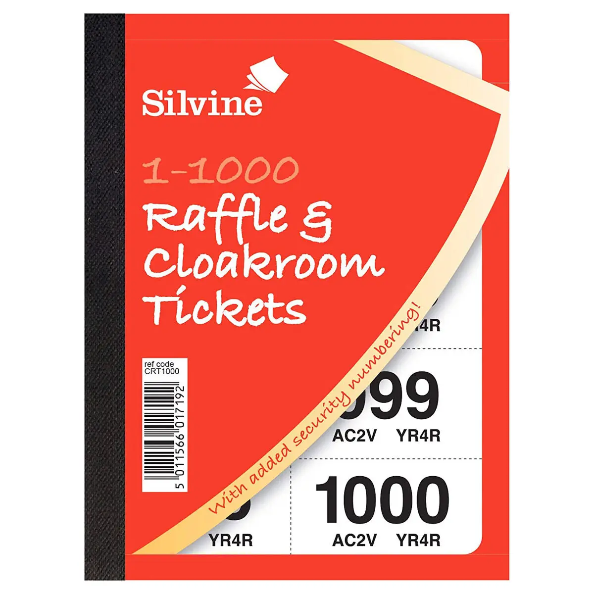 Silvine 1-1000 Raffle & Cloakroom Tickets Book (Styles Vary) 1