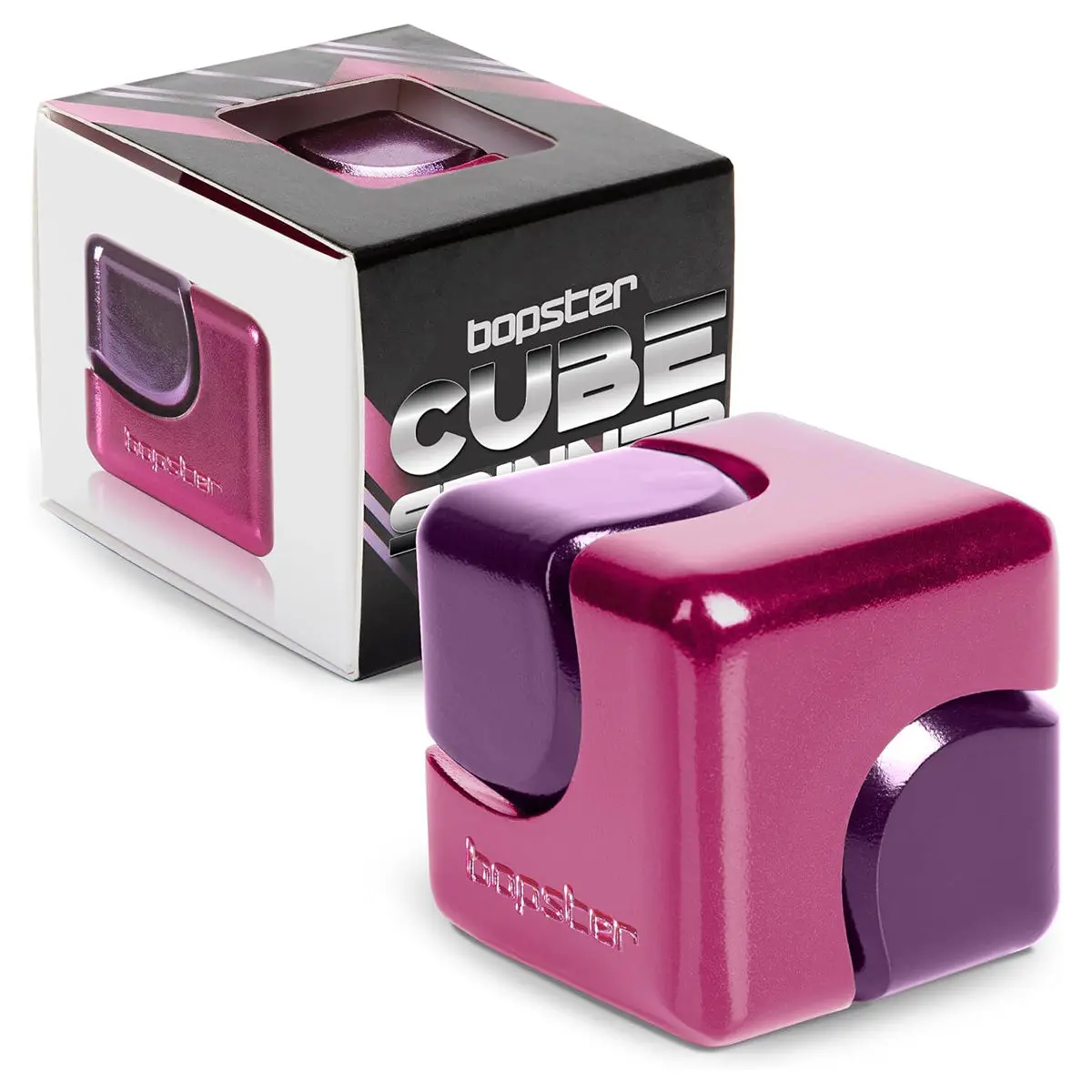 Bopster Cube Spinner Pink & Purple Fidget Toy 1