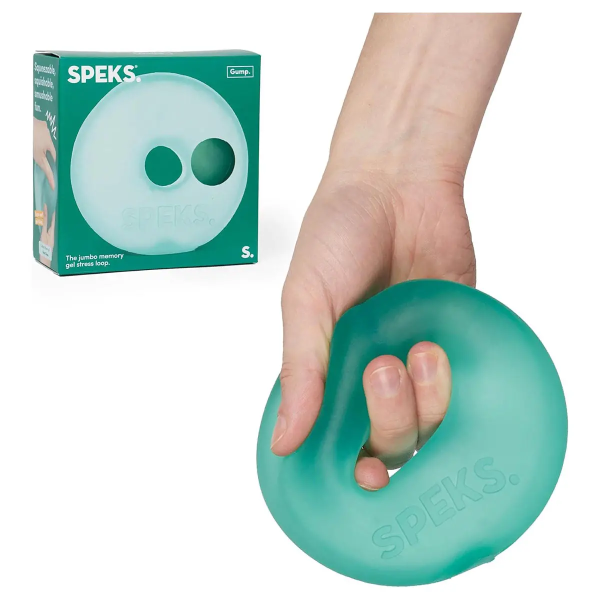 Speks Gump Jumbo Memory Gel Stress Loop Sea Glass 1