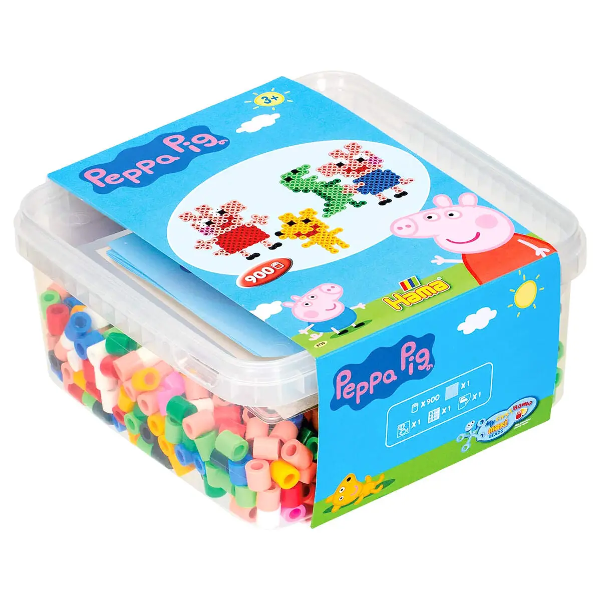 Hama Maxi Beads Official Peppa Pig Tub 1