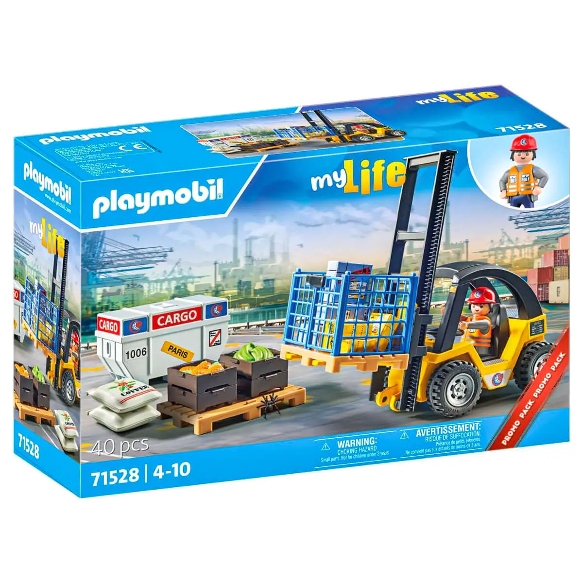 Playmobil My Life: Forklift Truck With Cargo Promo Pack Playset 1