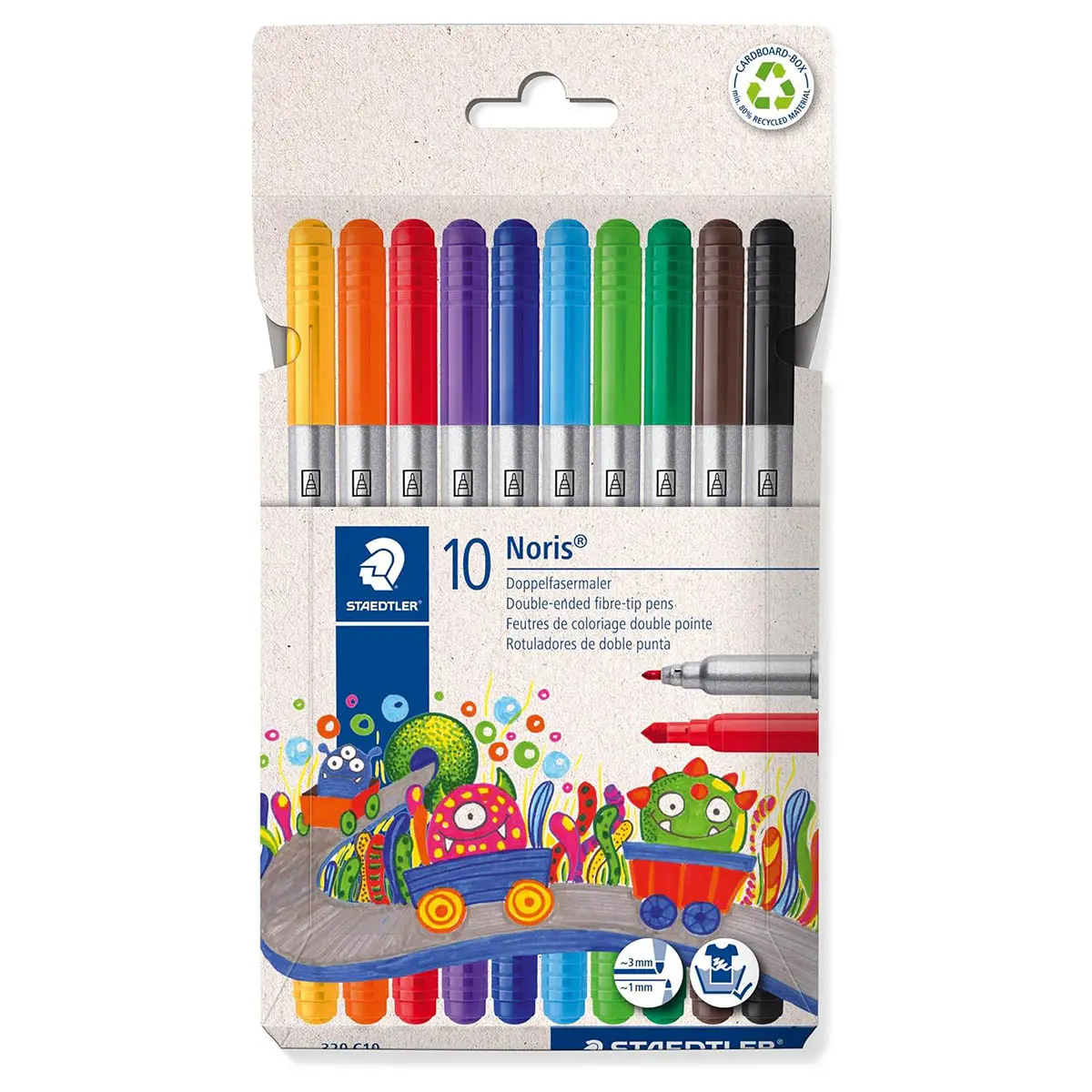 Staedtler Noris Double-Ended Fibre-Tip Pens (10 Pack) 1