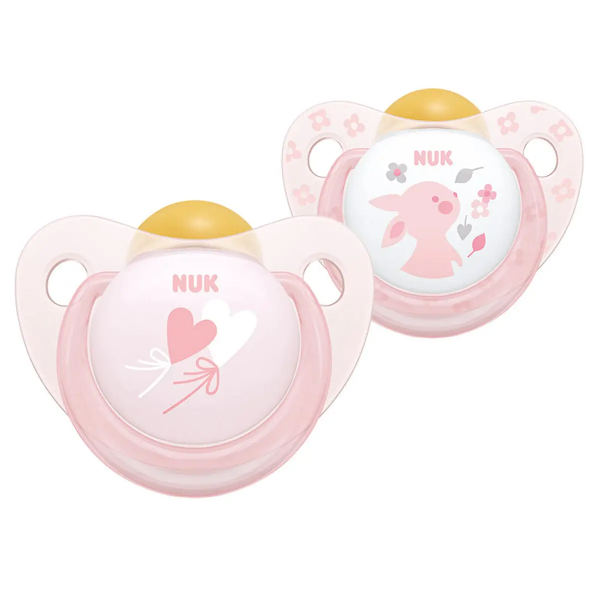 Nuk R&B Latex Soother Rose Size 2 (Pack Of 2) 1