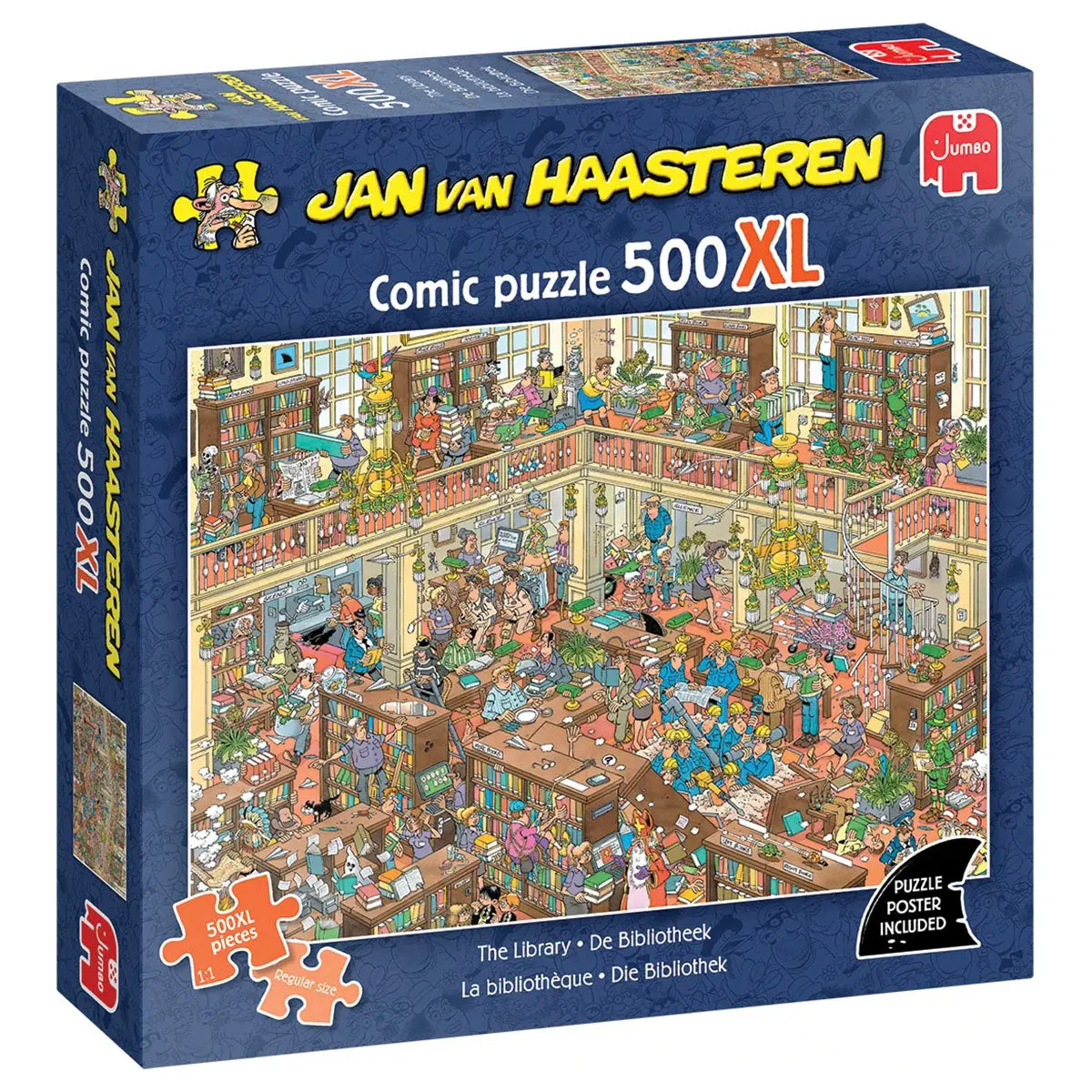 Jan Van Haasteren The Library 500 Xl Piece Comic Puzzle 1