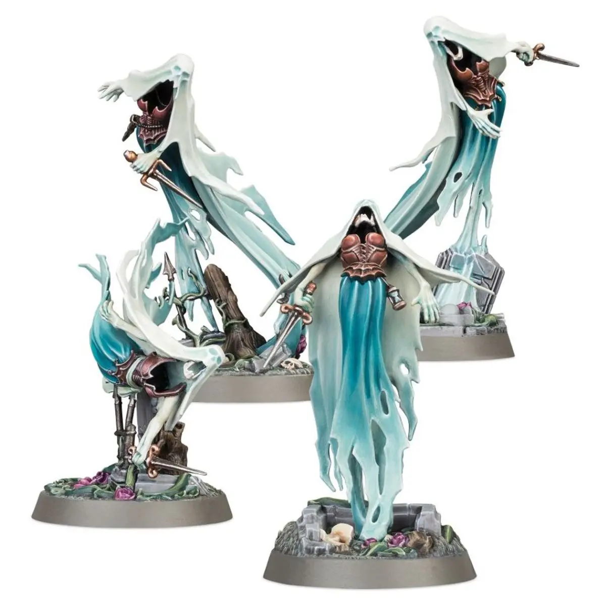 Warhammer Age Of Sigmar: Nighthaunt: Myrmourn Banshees Miniatures Set 2