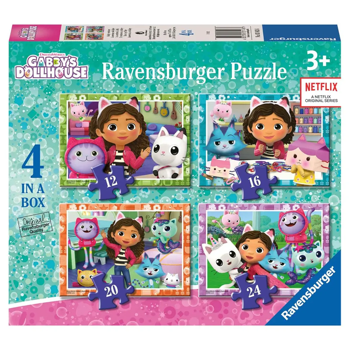 Ravensburger Gabby’S Dollhouse 4 In A Box Jigsaw Puzzles 1