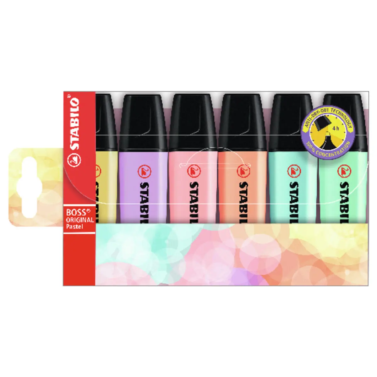 Stabilo Boss Original Pastel Assorted Colours Highlighter Wallet Pack Of 6 1