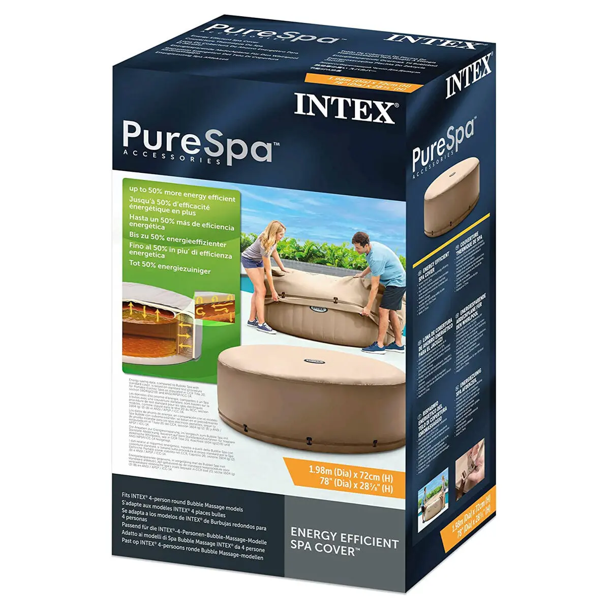 Intex Purespa Energy Efficient Spa Cover 1