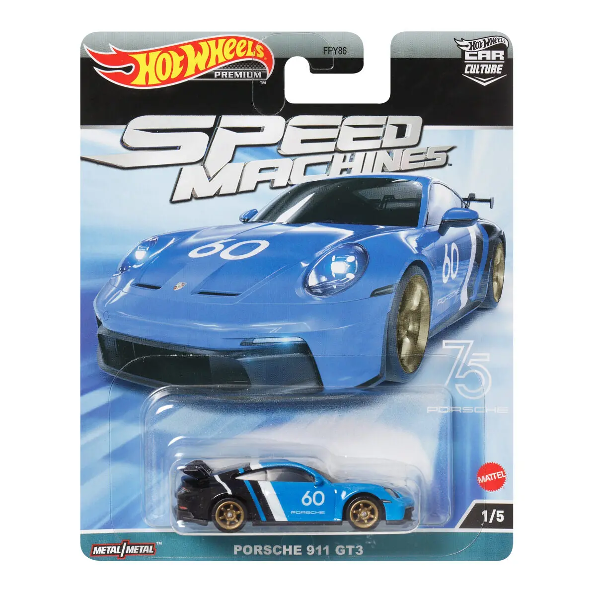 Hot Wheels Car Culture Speed Machines Porsche 911 Gt3 1/5 1