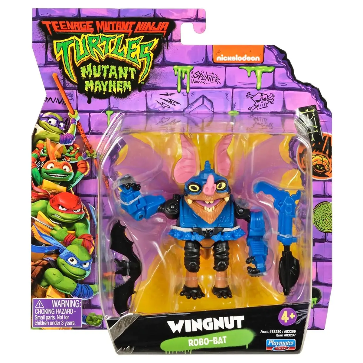 Teenage Mutant Teenage Turtles: Mutant Mayhem Wingnut Robo-Bat Figure 1