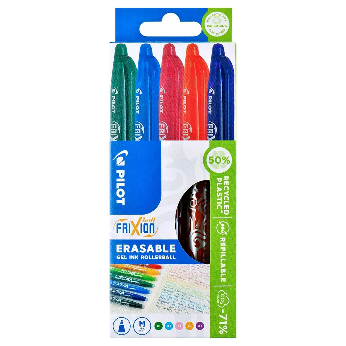 Frixion Ball Erasable Gel Ink M Rollerball (5 Pack) 1