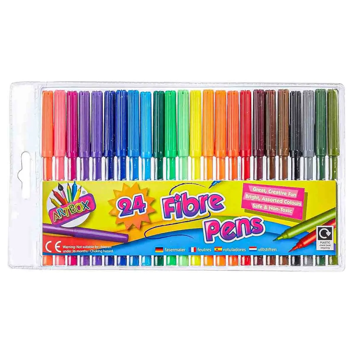 Artbox 24 Coloured Fibre Pens 1