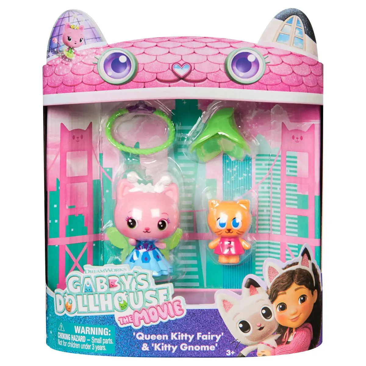 Gabby's Dollhouse: The Movie: Queen Kitty Fairy & Kitty Gnome Figures (2 Pack) 1