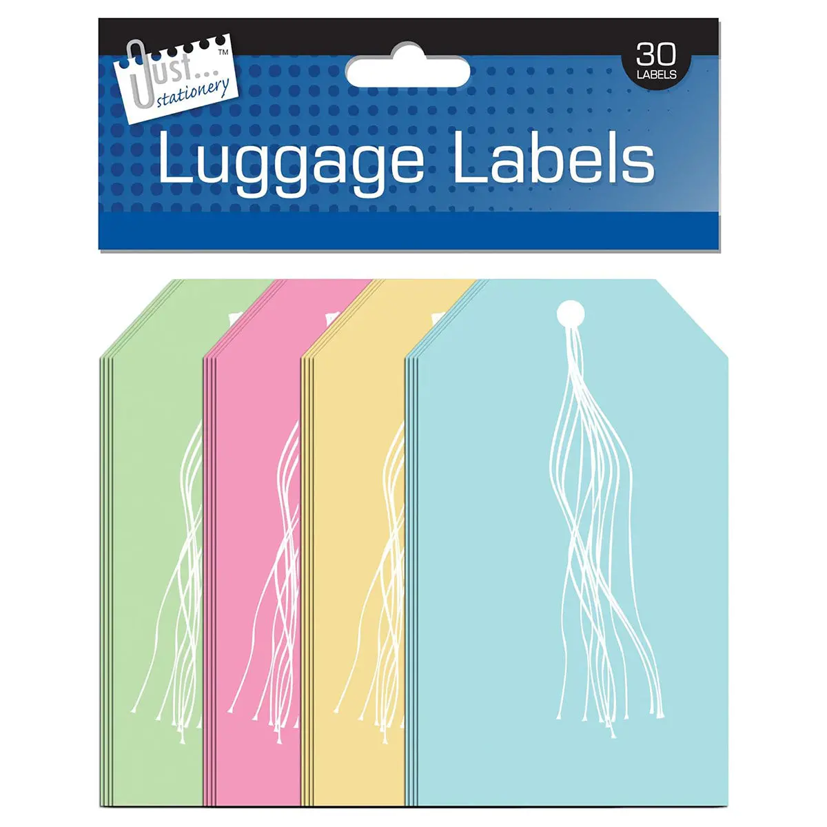 30 Luggage Labels Mixed Colour 135 X 75Mm 1