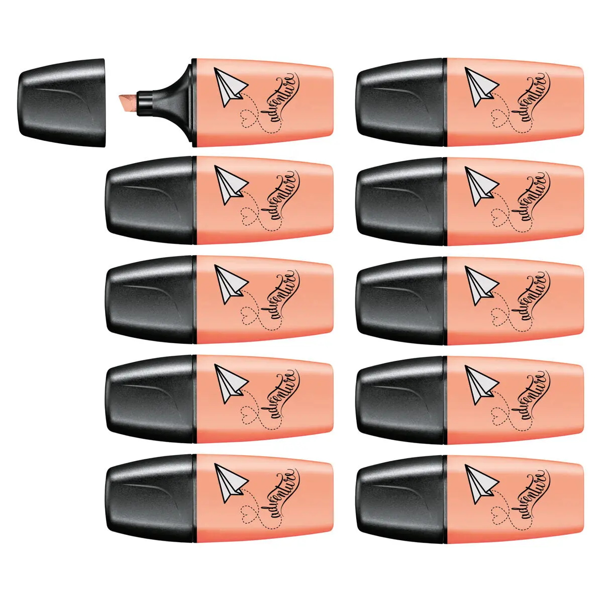 Stabilo Boss Mini Pastellove Creamy Peach Highlighter Box Of 10 1