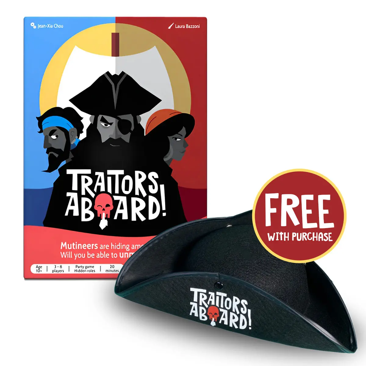 Traitors Aboard! Card Game With Free Pirate Hat 1