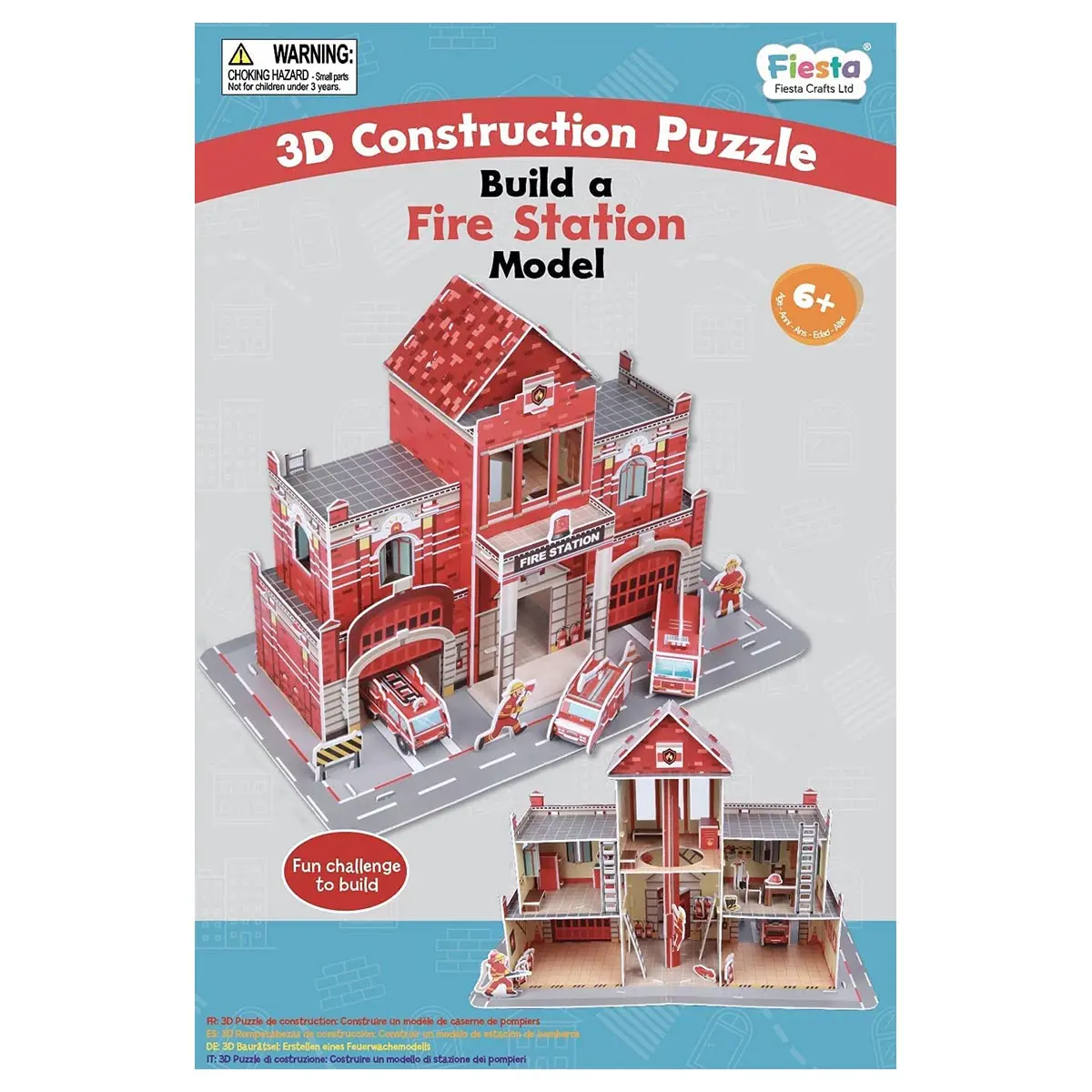 Fiesta Crafts 3D Construction Puzzle Build A Fire Station Model 1