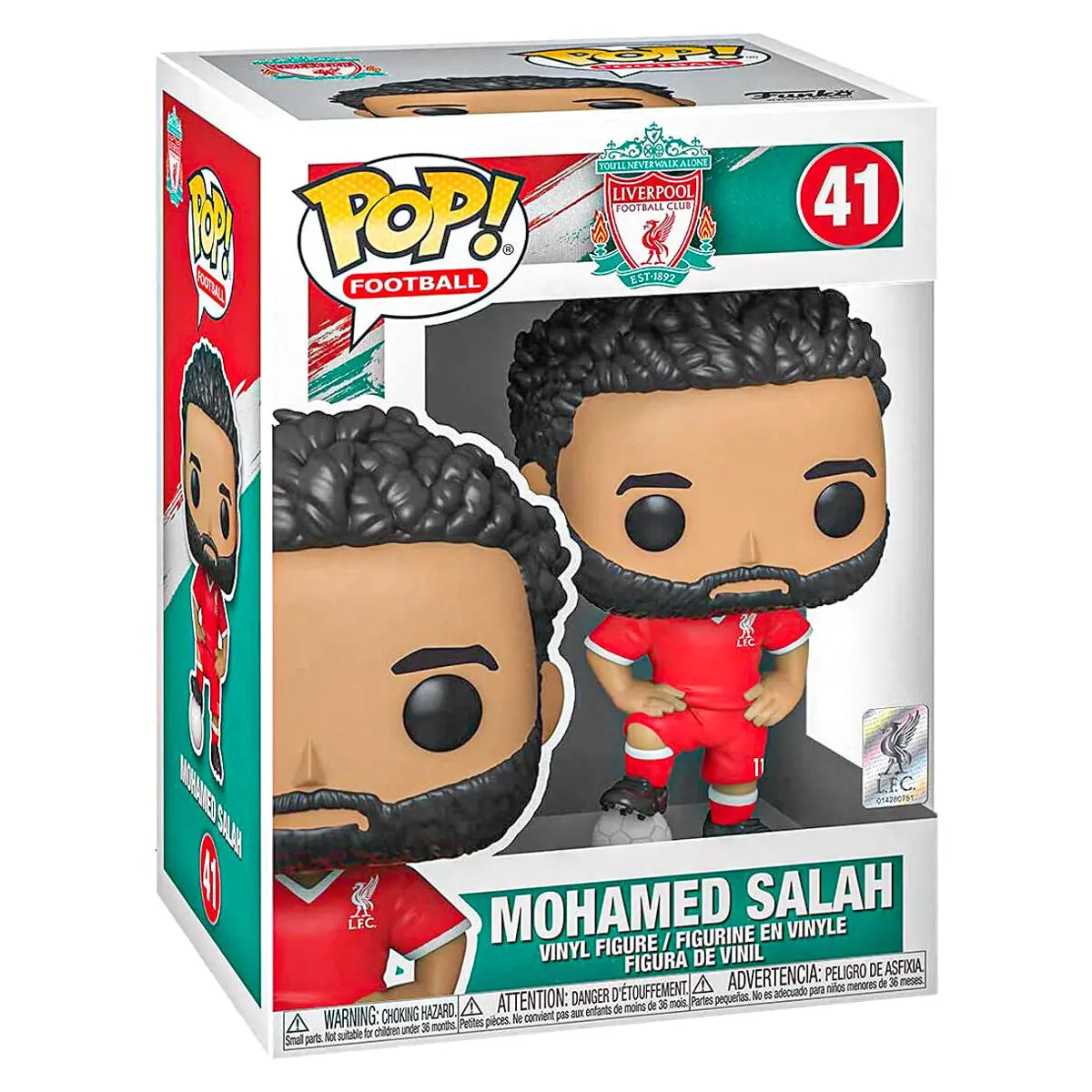 Funko Pop! Football: Liverpool Fc: Mohamed Salah Vinyl Figure #41 1