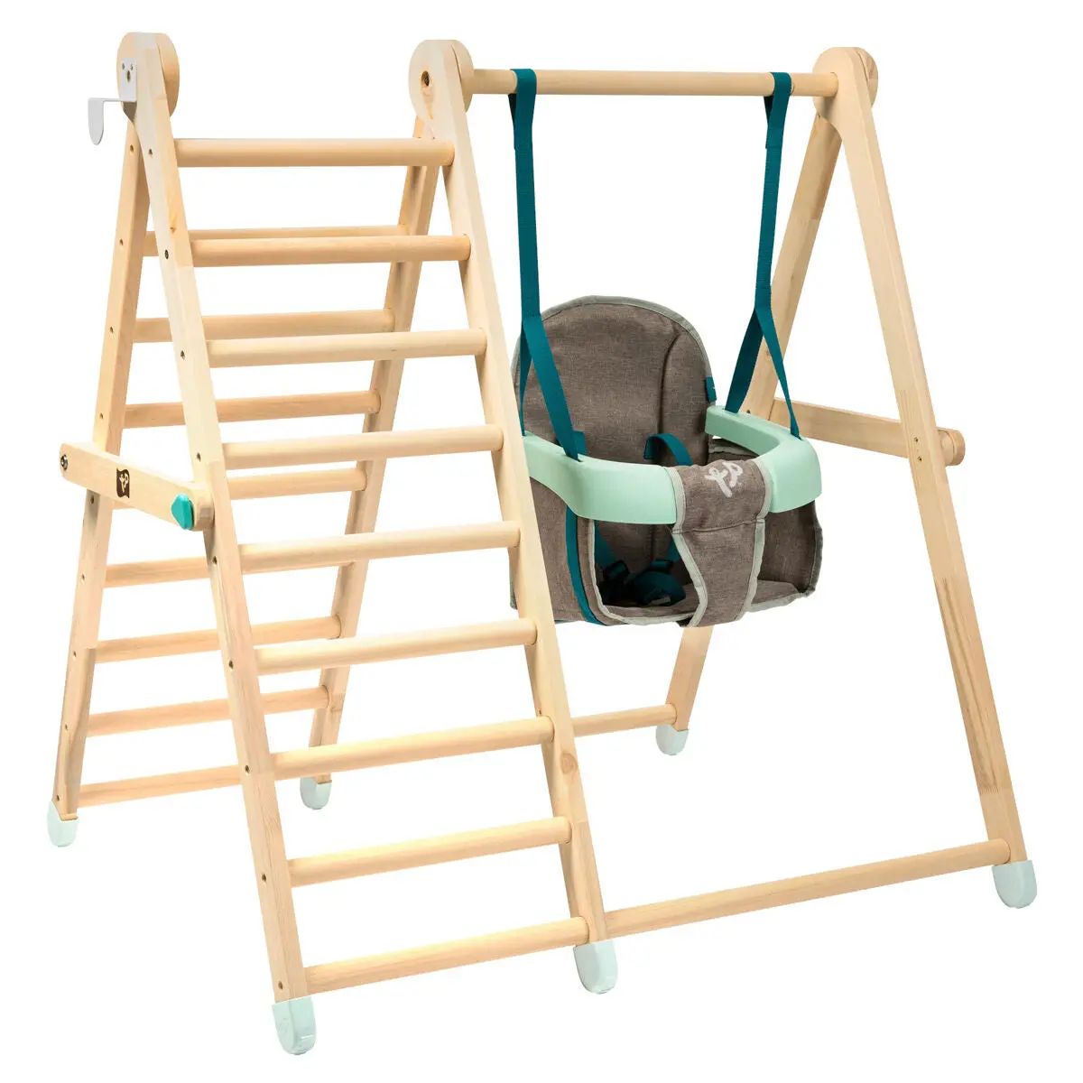 Tp Active Tots Wooden Climb And Swing Set 1