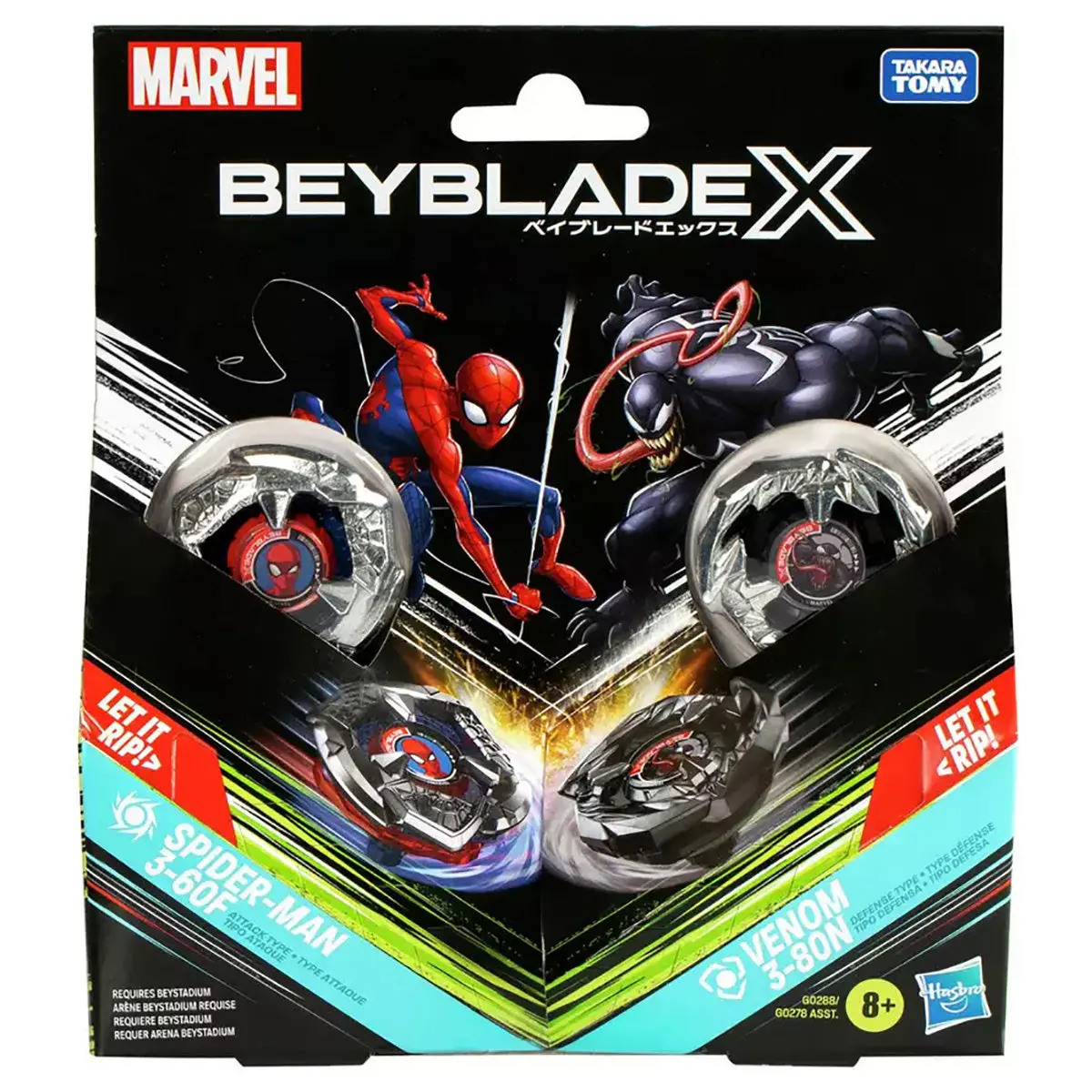Beyblade X Marvel Spider-Man Vs Venom Set 1