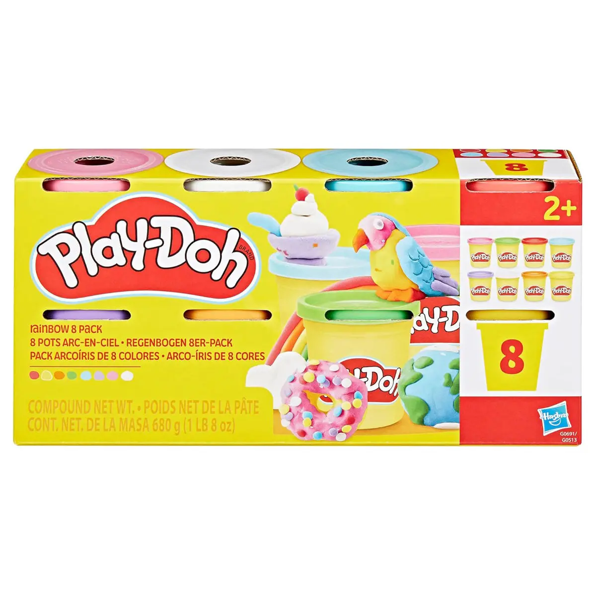 Play-Doh Rainbow Modelling Dough (8 Pack) 1