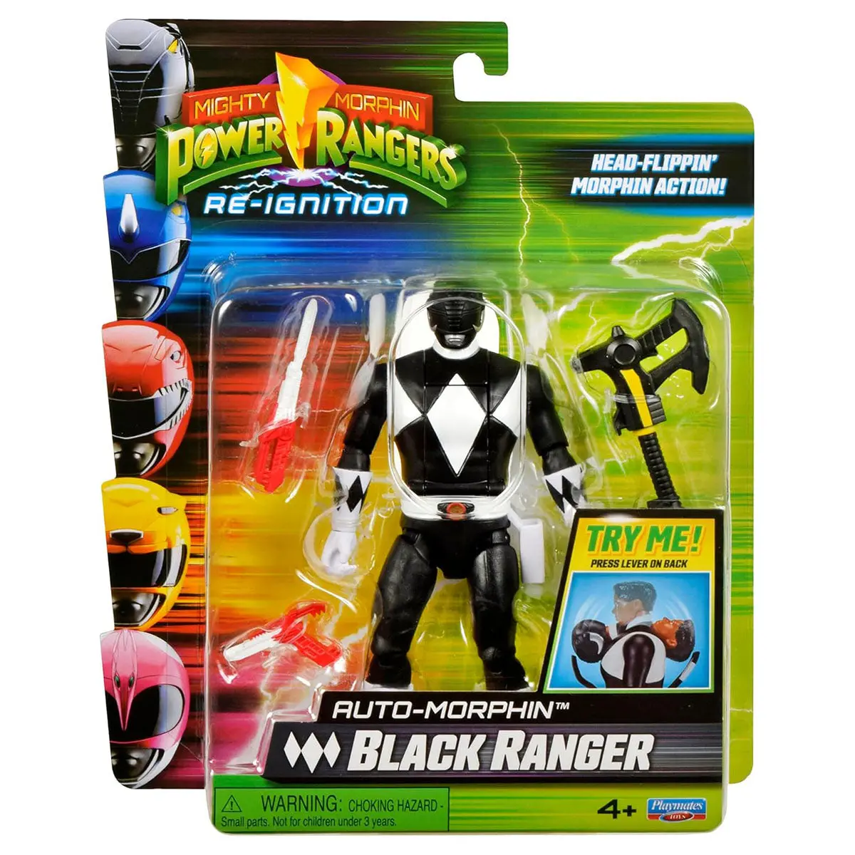 Mighty Morphin Power Rangers Re-Ignition: Auto Morphin Black Ranger Figure 1