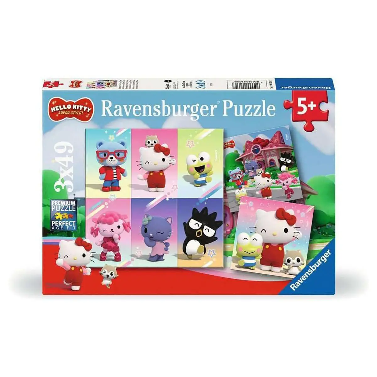 Ravensburger Hello Kitty Super Style 3 X 49 Piece Jigsaw Puzzles 1