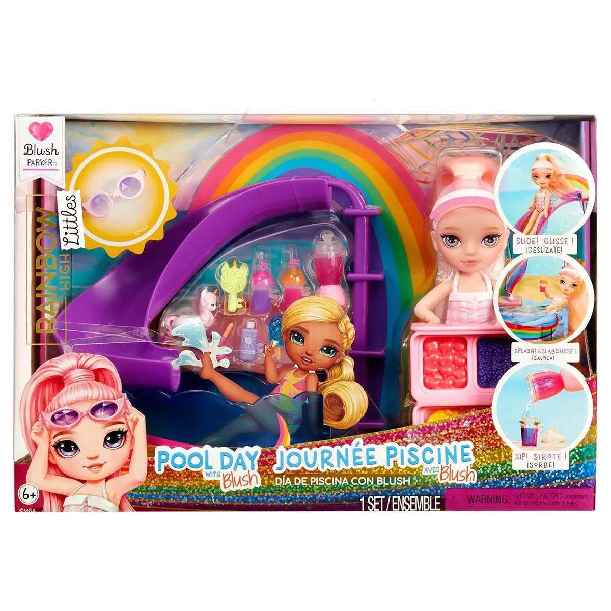 Rainbow High Littles: Pool Day With Blush Playset 1